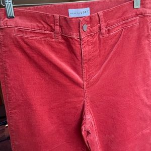 Pinkish red wide legged Loft pants